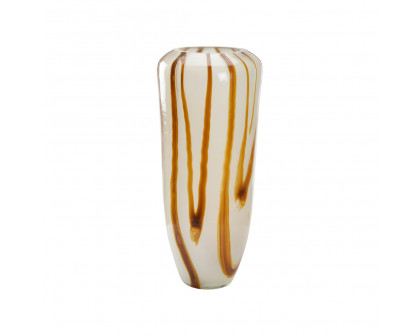 Wildwood - Aubrey Glass Vase in Frosted/Amber