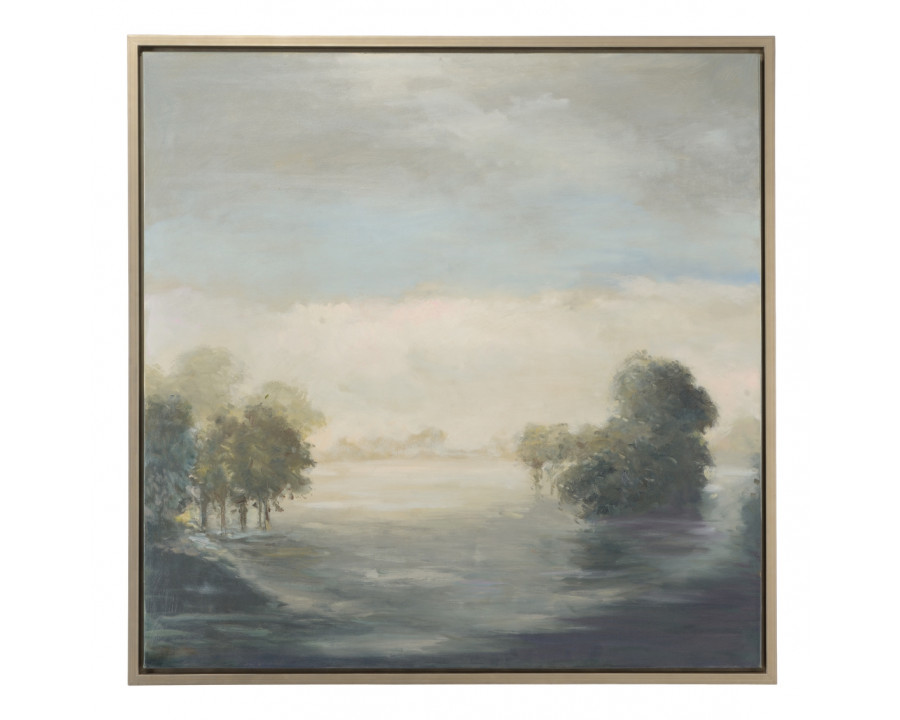 Wildwood - Morning Mist in Silver, Canvas