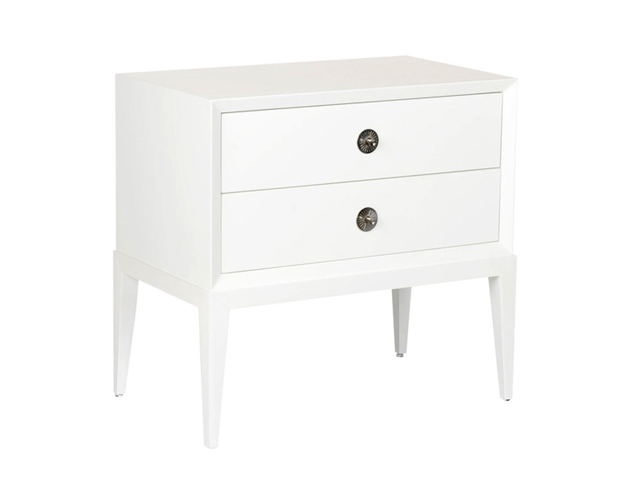 Wildwood Beveled Side Chest with 2 Drawers - Any Benjamin Moore Color, Wood