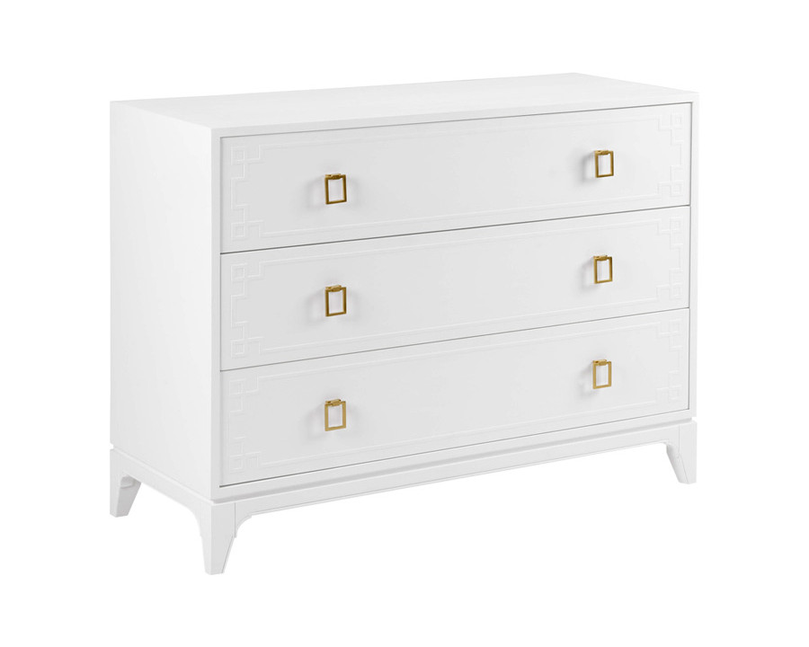 Wildwood - Greek Key Chest in Any Benjamin Moore Color, Wood