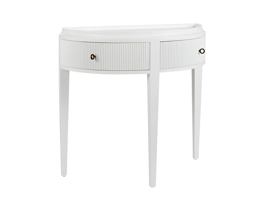 Wildwood - Cottage Demilune Console in Any Benjamin Moore Color, Small