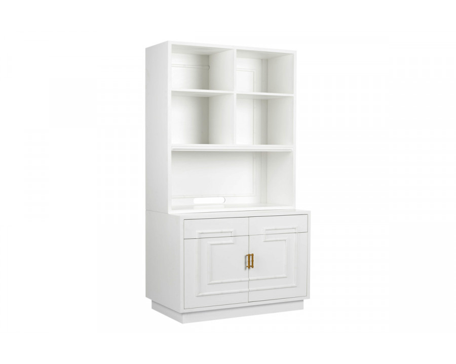 Wildwood - Bamboo Cabinet And Etagere in Any Benjamin Moore Color, Wood