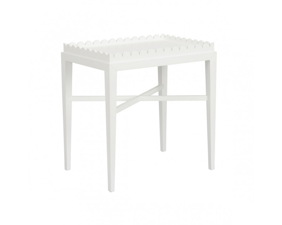 Wildwood - Scallop Side Table in Any Benjamin Moore Color, Wood