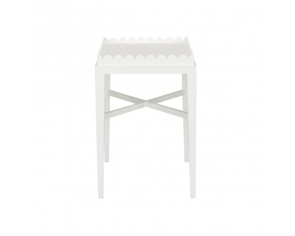 Wildwood - Scallop Side Table in Any Benjamin Moore Color, Wood