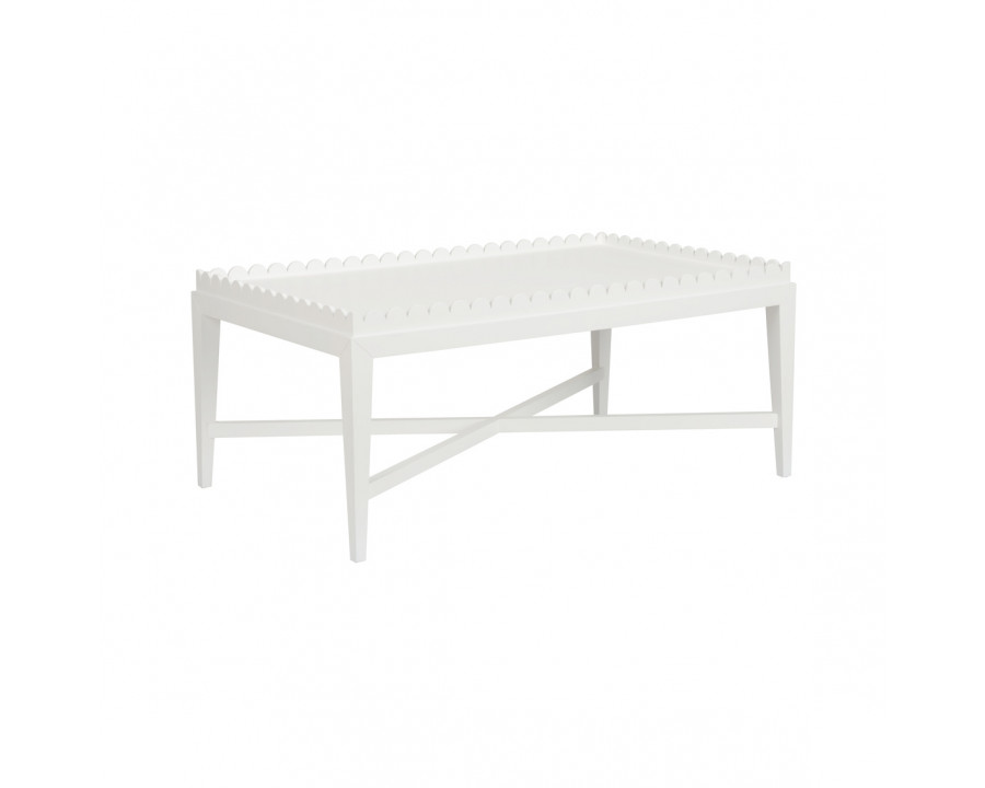 Wildwood - Scallop Coffee Table in Any Benjamin Moore Color, Wood