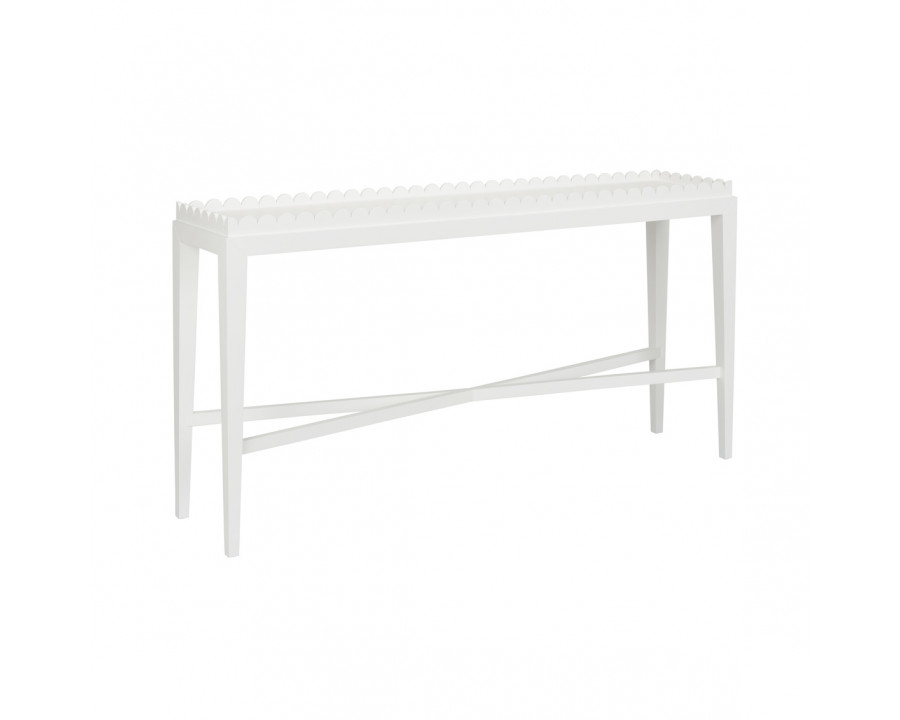 Wildwood - Scallop Console Table in Any Benjamin Moore Color, Wood