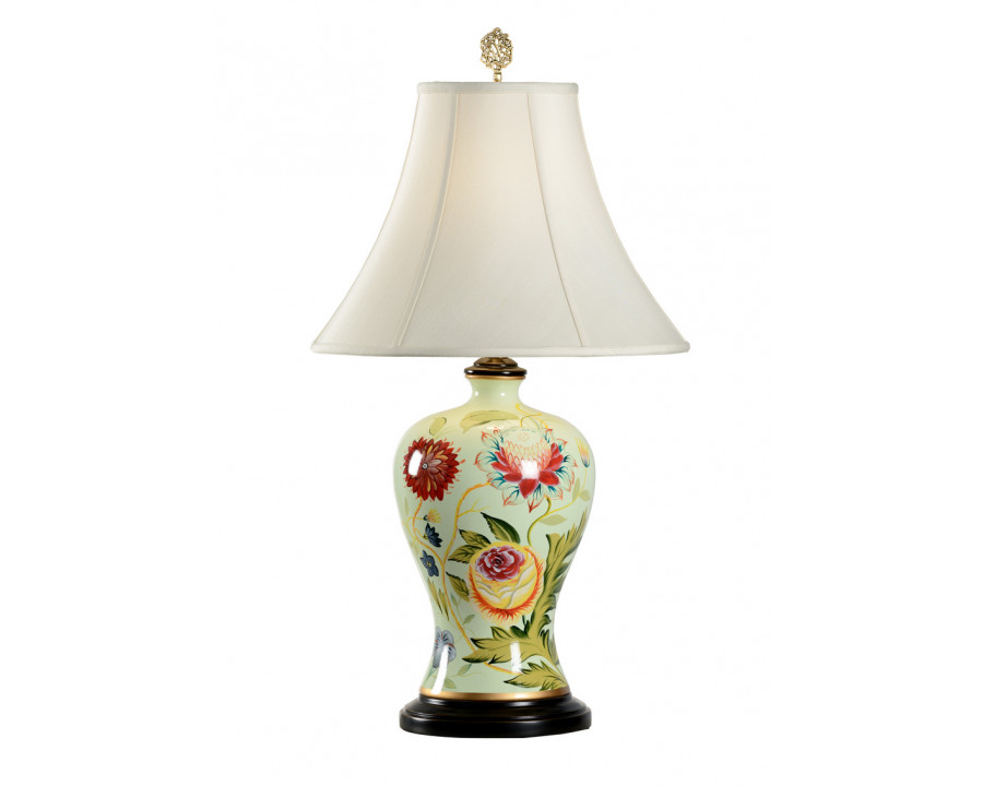 Wildwood - Bold Flowers Lamp in Hand Painted, Porcelain