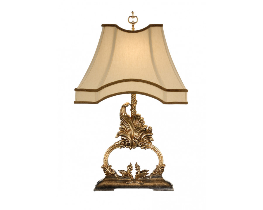 Wildwood - Gilt Flourish Lamp in Old Gold, Composite