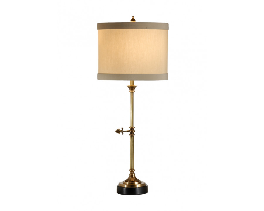 Wildwood - Complex Key Lamp in Antique Patina, Brass