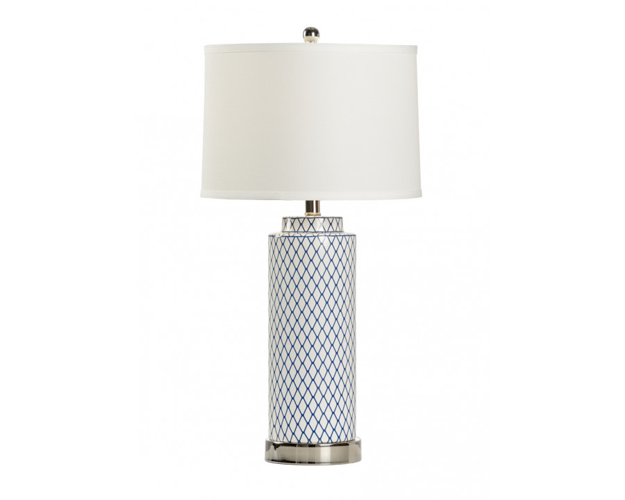 Wildwood - Betsy Lamp in Blue/White Glaze, Ceramic/Porcelain