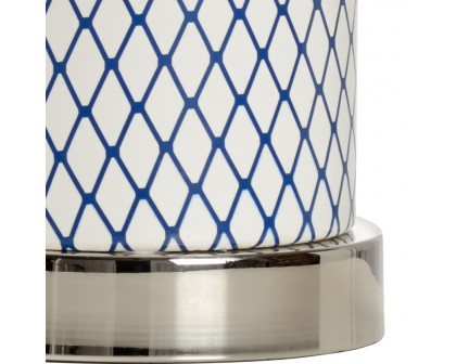 Wildwood - Betsy Lamp in Blue/White Glaze, Ceramic/Porcelain