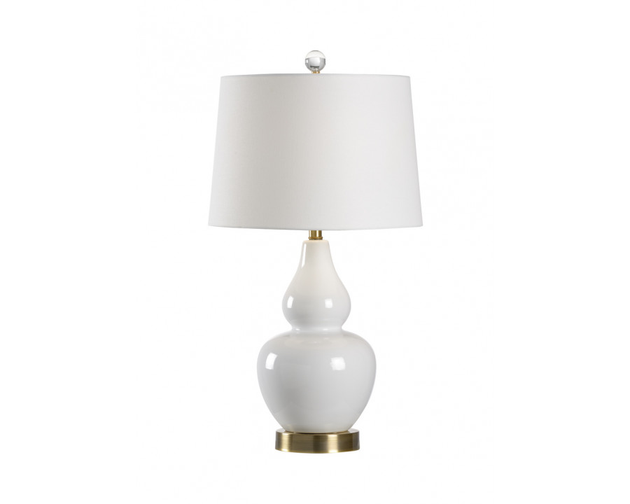 Wildwood - Ellis Lamp in White Glaze, Ceramic/Porcelain