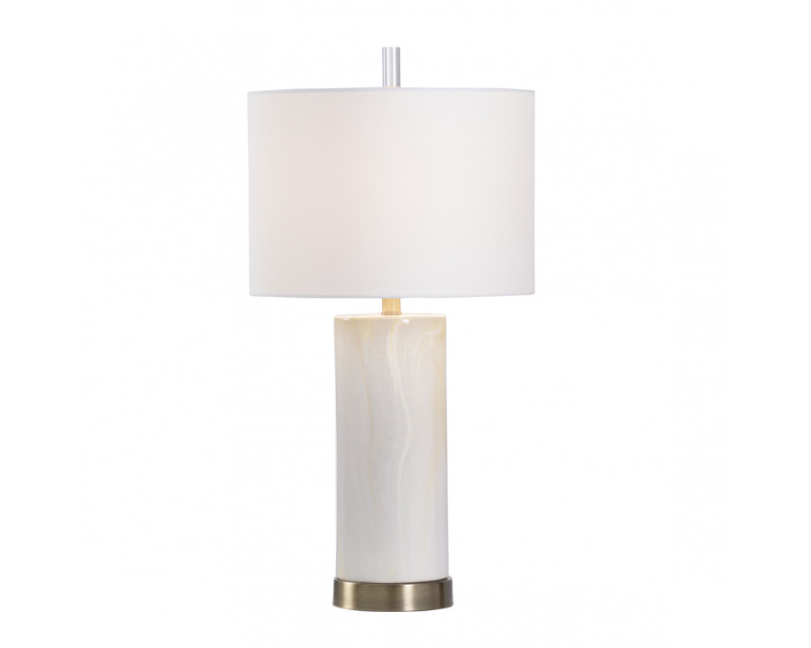 Wildwood - Scranton Lamp in Faux Marble Glaze, Ceramic/Porcelain