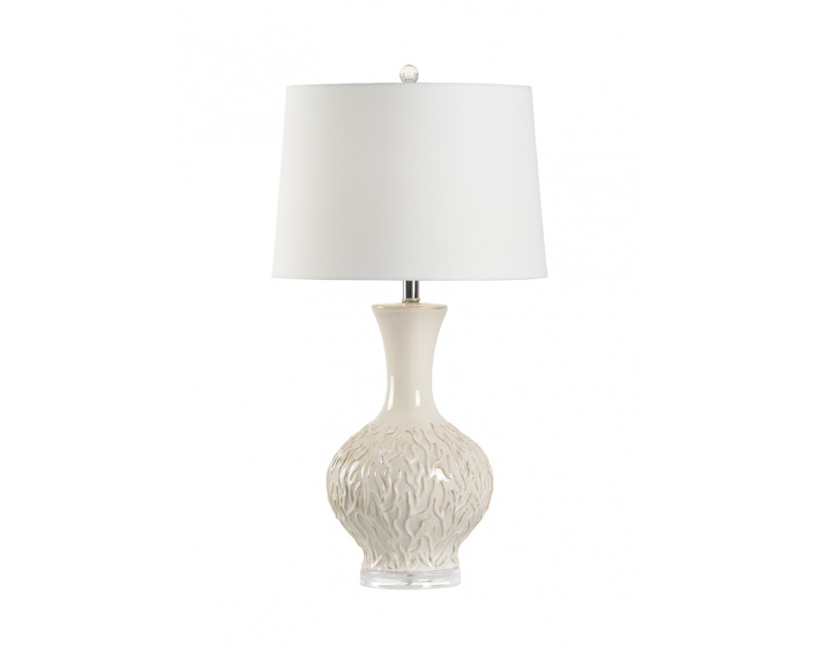 Wildwood - Sea Grass Lamp in Neutral Glaze, Ceramic/Porcelain