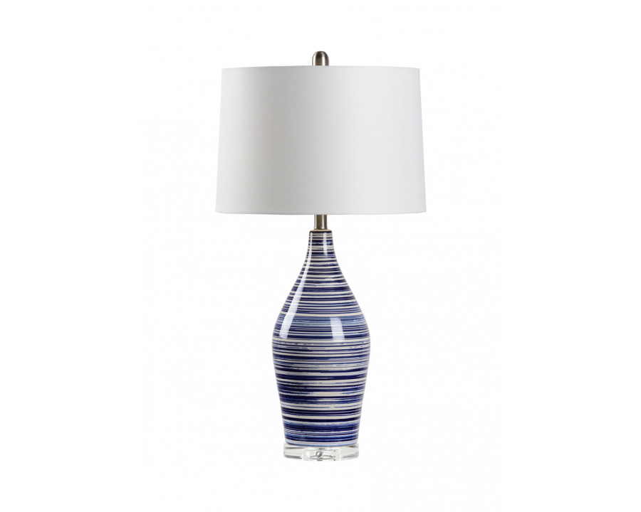 Wildwood - Declan Lamp in Blue/White Glaze, Ceramic/Porcelain