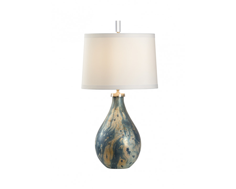 Wildwood - Marianna Lamp in Silver/Teal/Nickel, Large