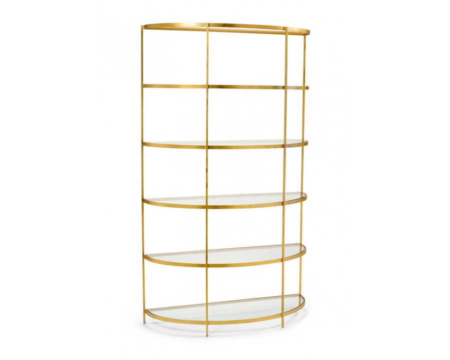 Wildwood - Chandler Etagere in Antique Gold Leaf, Iron