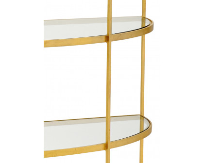 Wildwood - Chandler Etagere in Antique Gold Leaf, Iron