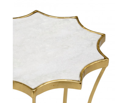 Wildwood - Star Table in Antique Gold Leaf, Iron