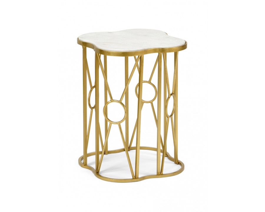 Wildwood - Quadrafoil Table in Antique Brass, Iron