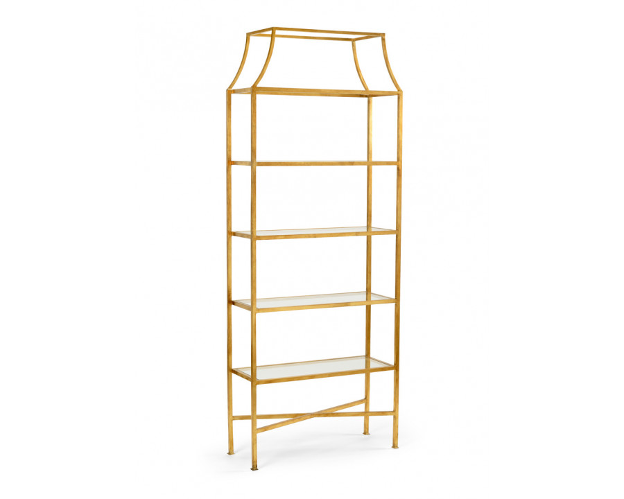 Wildwood - Clancy Etagere in Antique Gold Leaf, Large