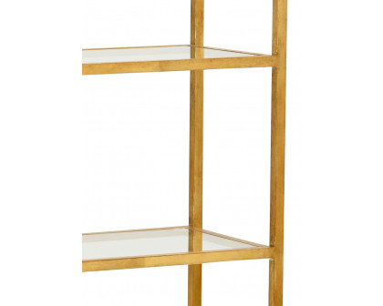 Wildwood - Clancy Etagere in Antique Gold Leaf, Large