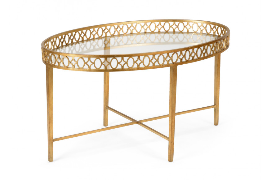 Wildwood™ Manor House Cocktail Table - Antique Gold Leaf, Iron