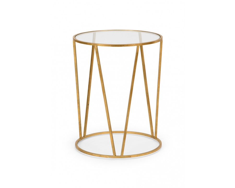 Wildwood - Emery Side Table in Antique Gold Leaf, Iron