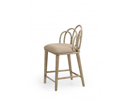 Wildwood - Zoe Counter Stool in Light Taupe/Light Taupe, Rattan