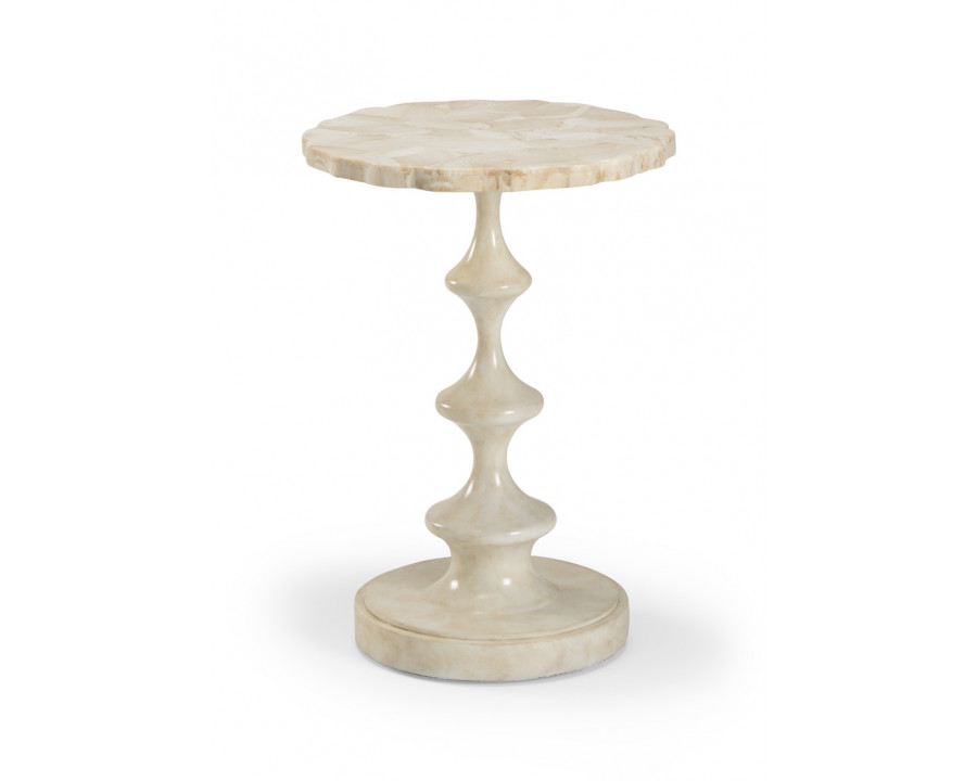 Wildwood - Nyah Table in Clamstone/Faux Shell, Shell/Wood