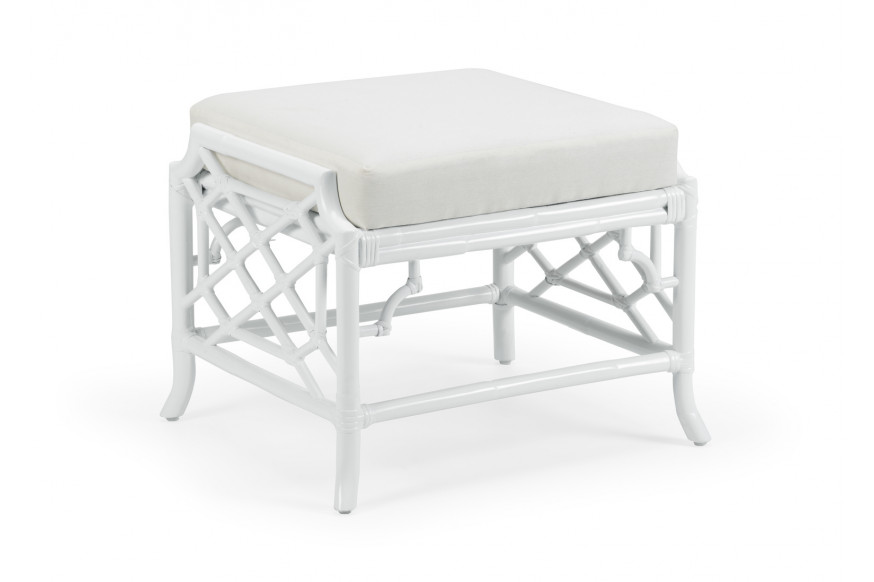 Wildwood™ Wild Palm Ottoman - White