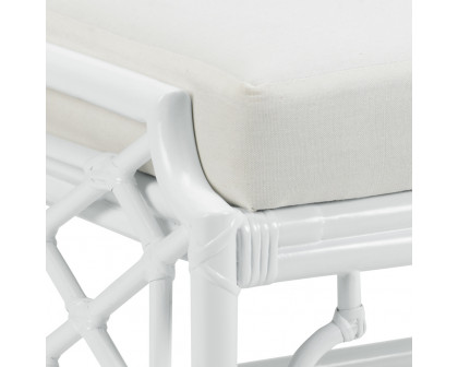 Wildwood - Wild Palm Ottoman in White