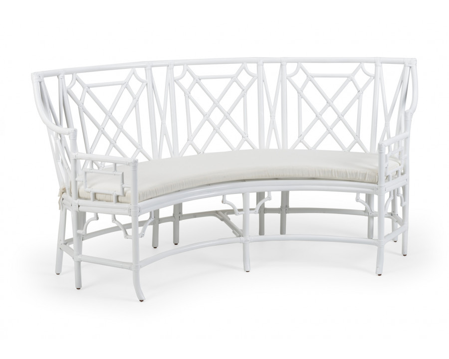 Wildwood - Wild Palm Settee in White