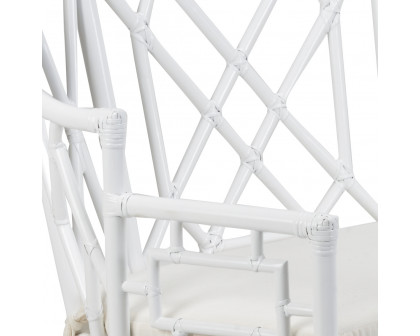 Wildwood - Wild Palm Settee in White