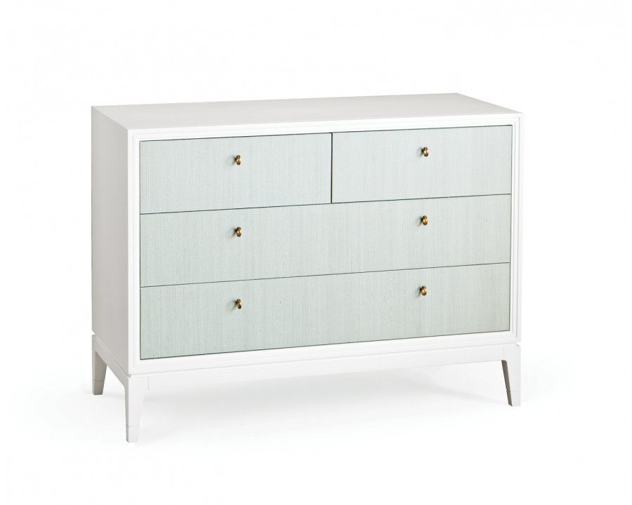 Wildwood - Bimini Abaca Cabinet in White/Light Aqua, Wood