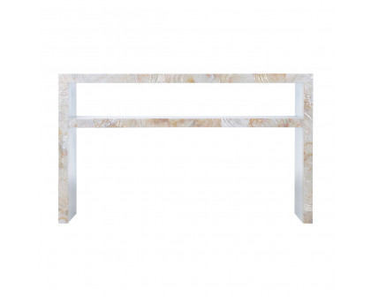 Wildwood - Shellebrations Console in White/Natural, Large