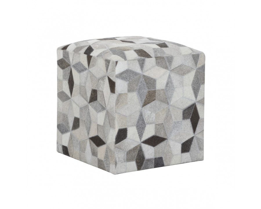 Wildwood - Shine Bright Like A Diamond Pouf in Brown/Gray/Tan, Small