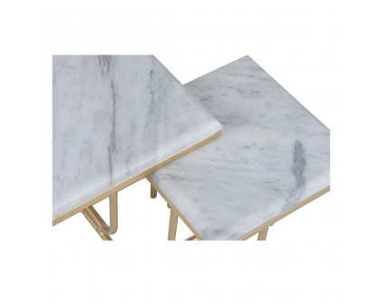 Wildwood - Stand By Me Tables (S2) in Natural White, Marble