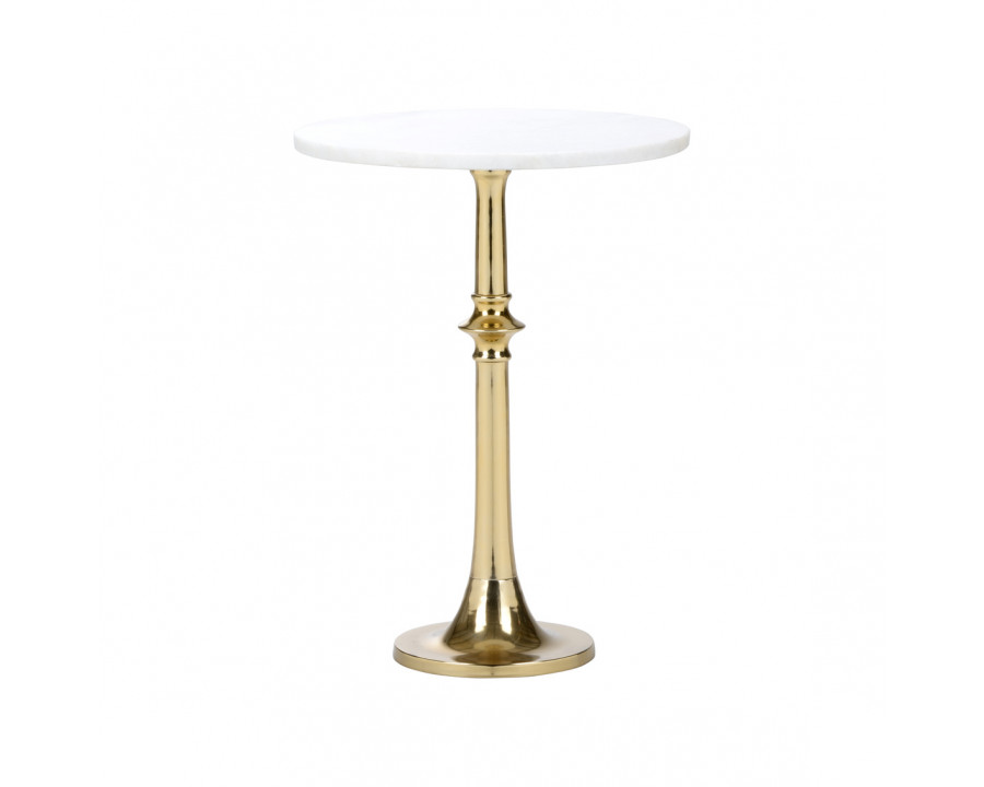 Wildwood - Cheers To The Weekend Table in Polished Brass/Natural White, Large