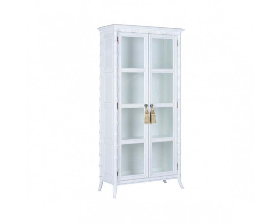 Wildwood - Nights In White Linen Cabinet in White/Clear, Wood