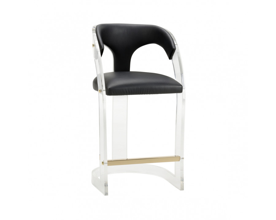 Wildwood - After Midnight Bar Stool in Clear/Black, Acrylic