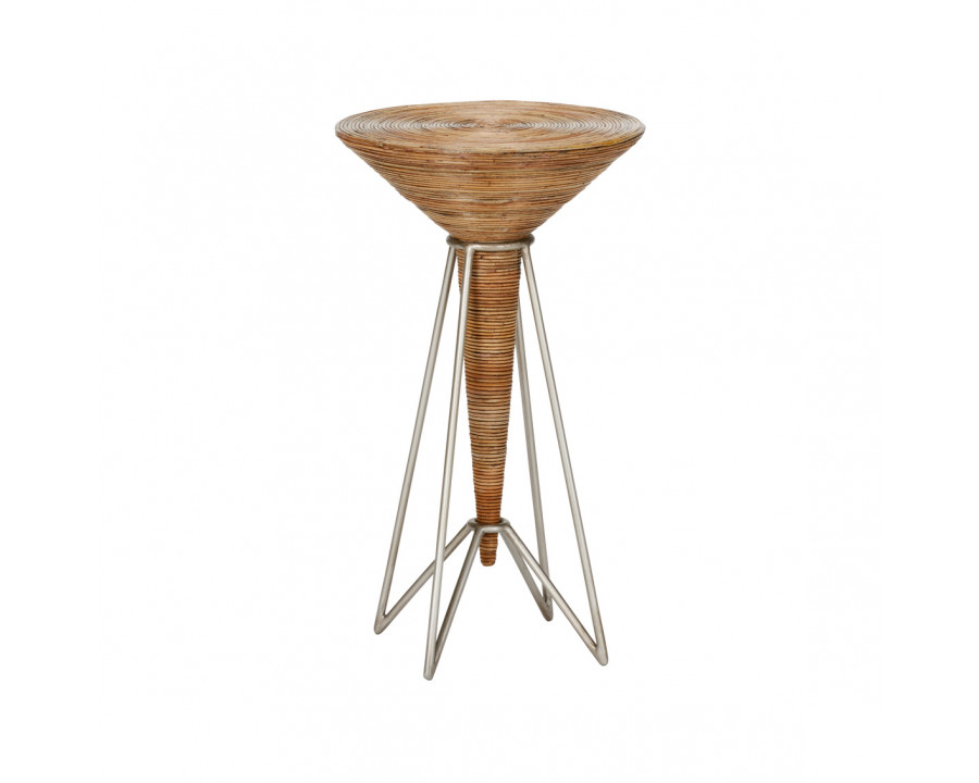 Wildwood - Mojito Jo Table in Brown/Silver, Rattan