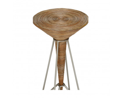 Wildwood - Mojito Jo Table in Brown/Silver, Rattan