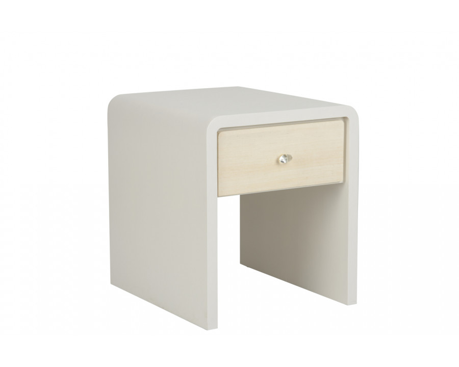 Wildwood - Charlie Bedside Table in Snow, Wood