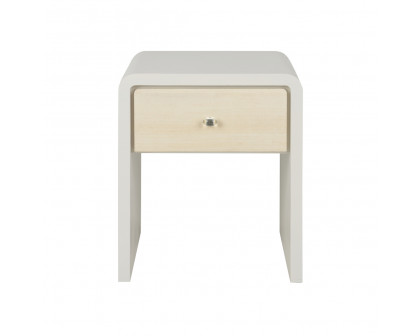 Wildwood - Charlie Bedside Table in Snow, Wood