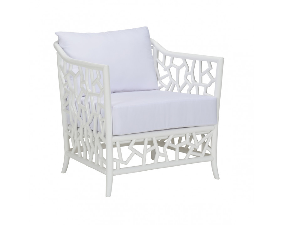 Wildwood - Catania Lounge Chair in White, Rattan