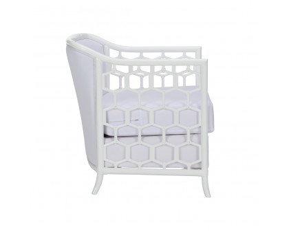 Wildwood - Cefalu Lounge Chair in White, Rattan