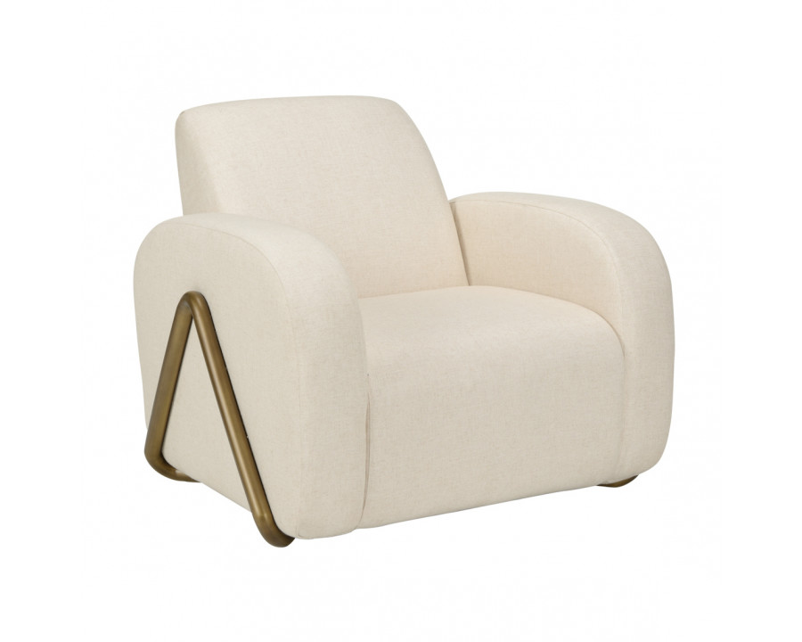 Wildwood - Renzo Chair in Natural/Antique Brass, Wood