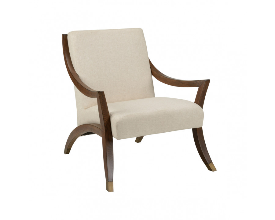 Wildwood - Sling Lounge Chair in Natural/Oak/Antique Brass, Wood