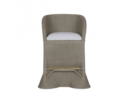 Wildwood - Savannah Bar Stool in Gray/White, Rattan